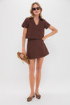 Chocolate Brown Cropped Glenn Top