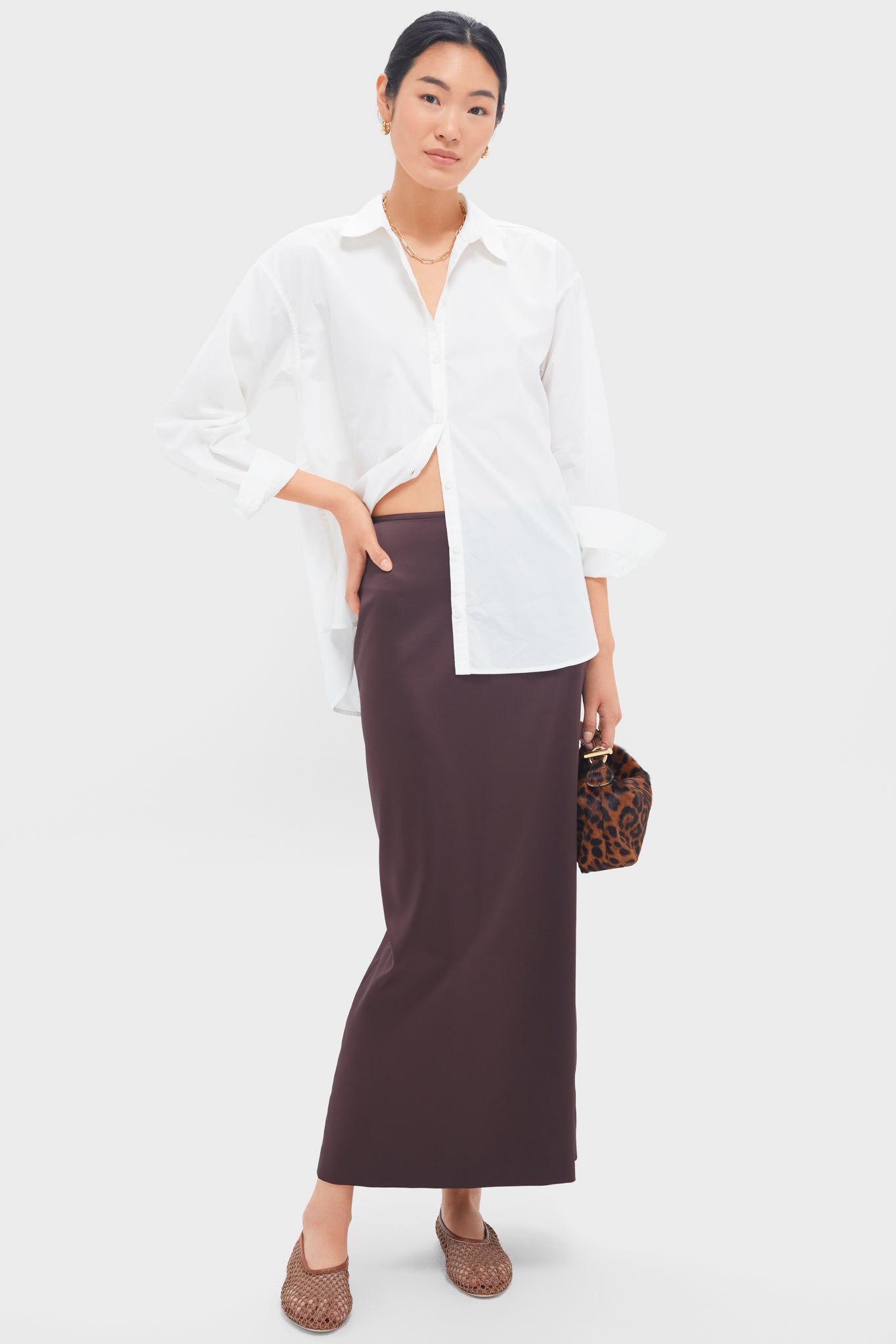 Brun Floriane Midi Skirt