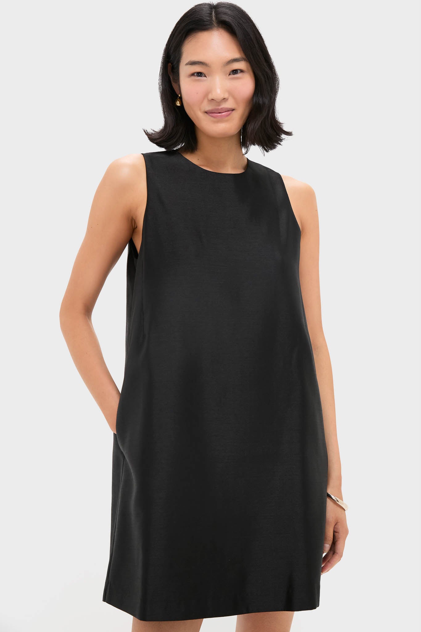 Black Dupioni Marlowe Dress