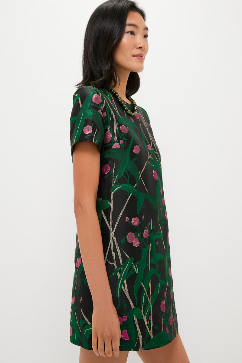 Bamboo Jacqaurd Mini Swing Dress