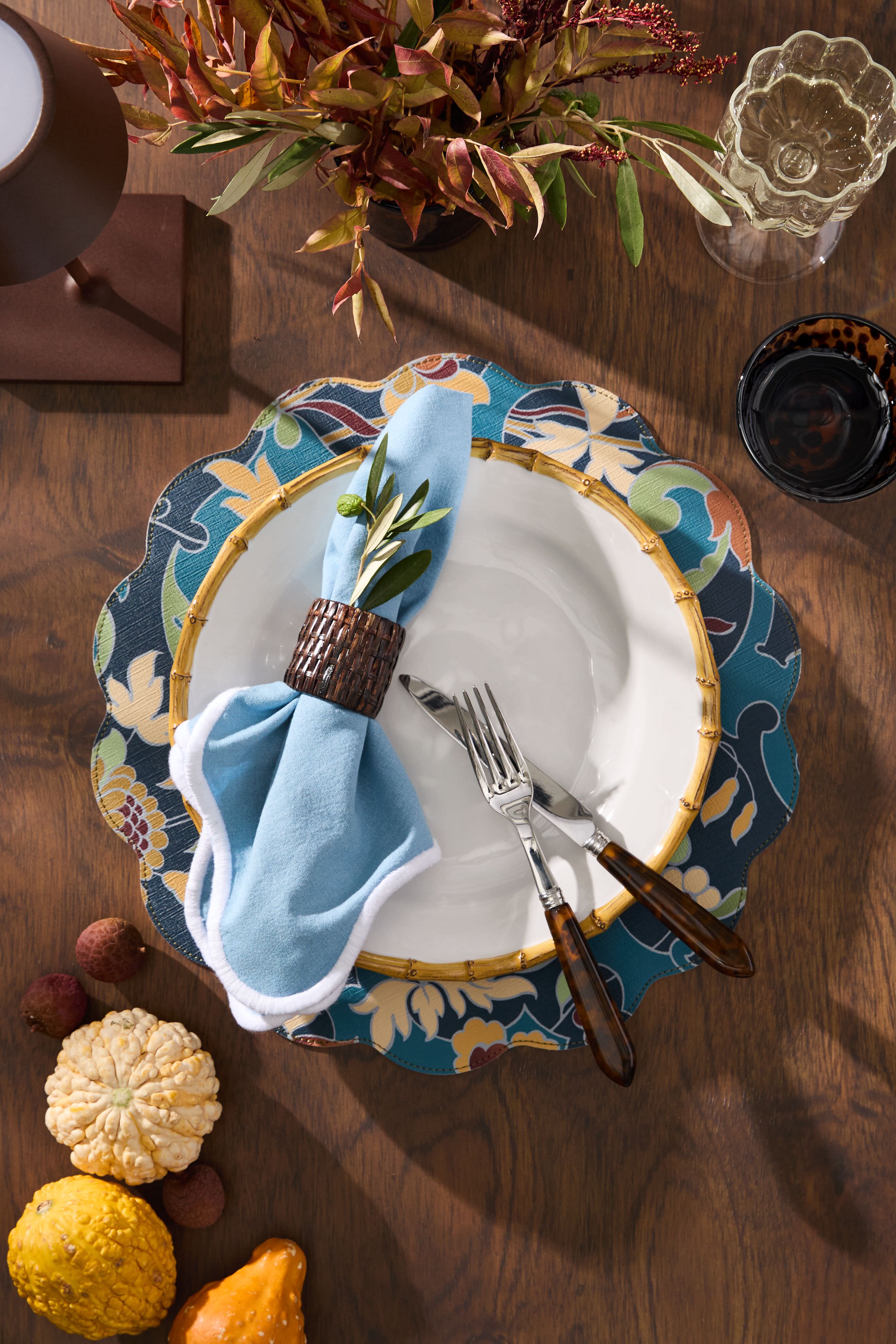 NEW Pioneer Woman Wishful Winter Table Linen 13 deals PIECE Set Napkin Rings Placemats