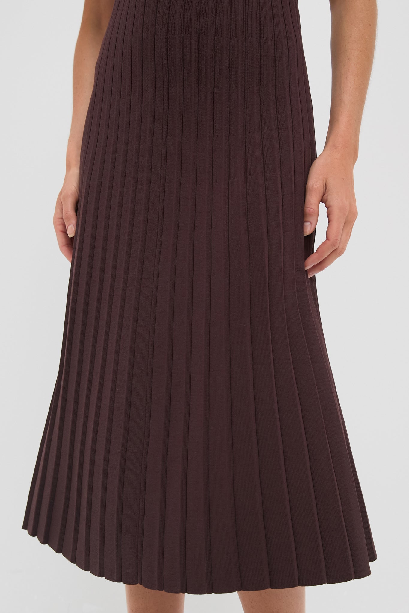 Chocolate Knit Murphy Swing Midi Dress | Hyacinth House