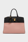 Louis Vuitton Magnolia Pink and Black Pebbled Calf Leather City Steamer MM