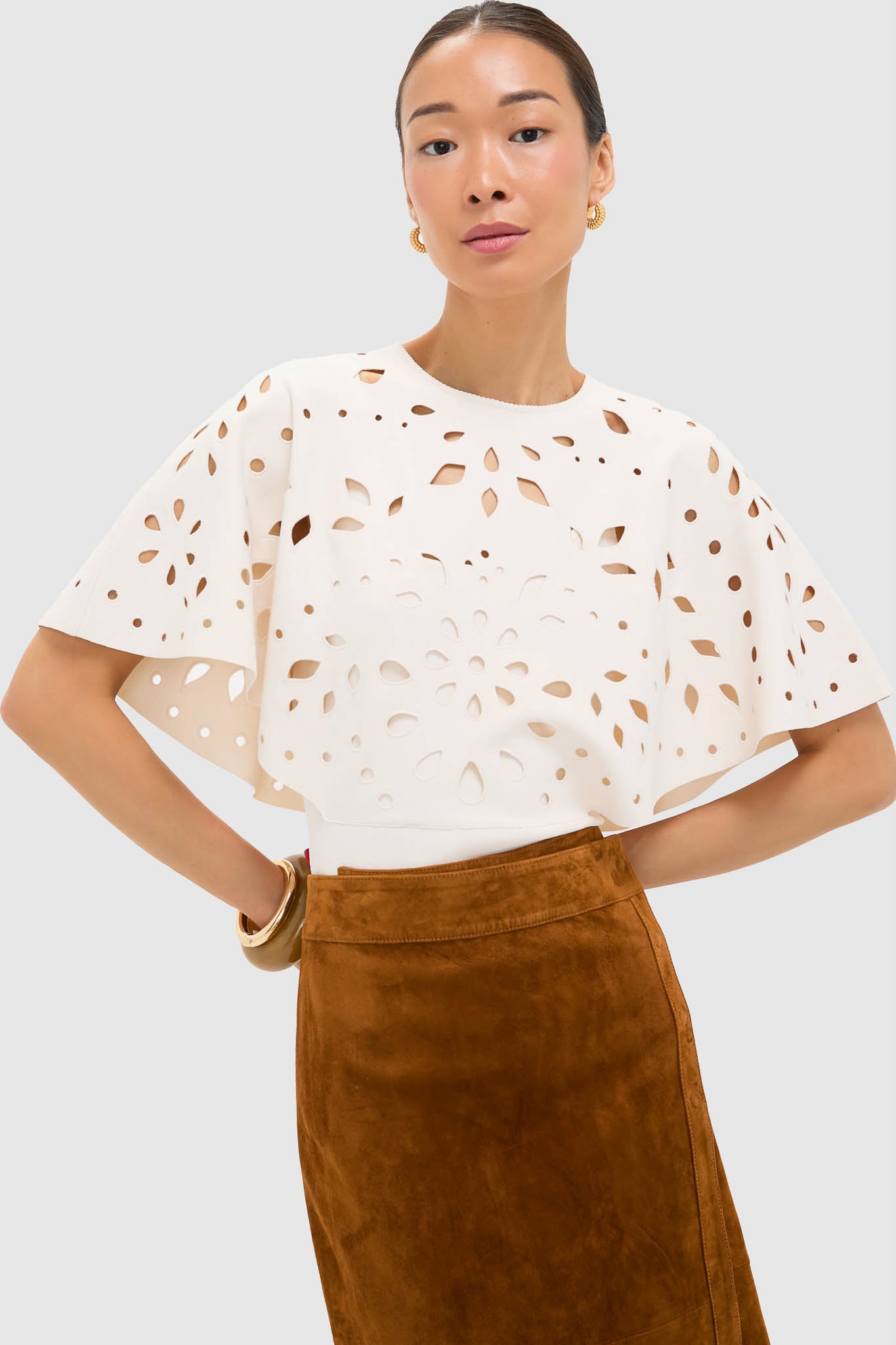 Cowrie Josie Cape Sleeve Knit Top