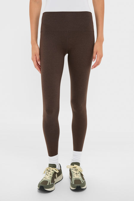 Deep Chocolate Marl Always Warm Stirrup Legging