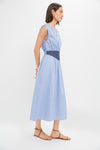 Sky Blue Stripe Cotton Perrie Dress