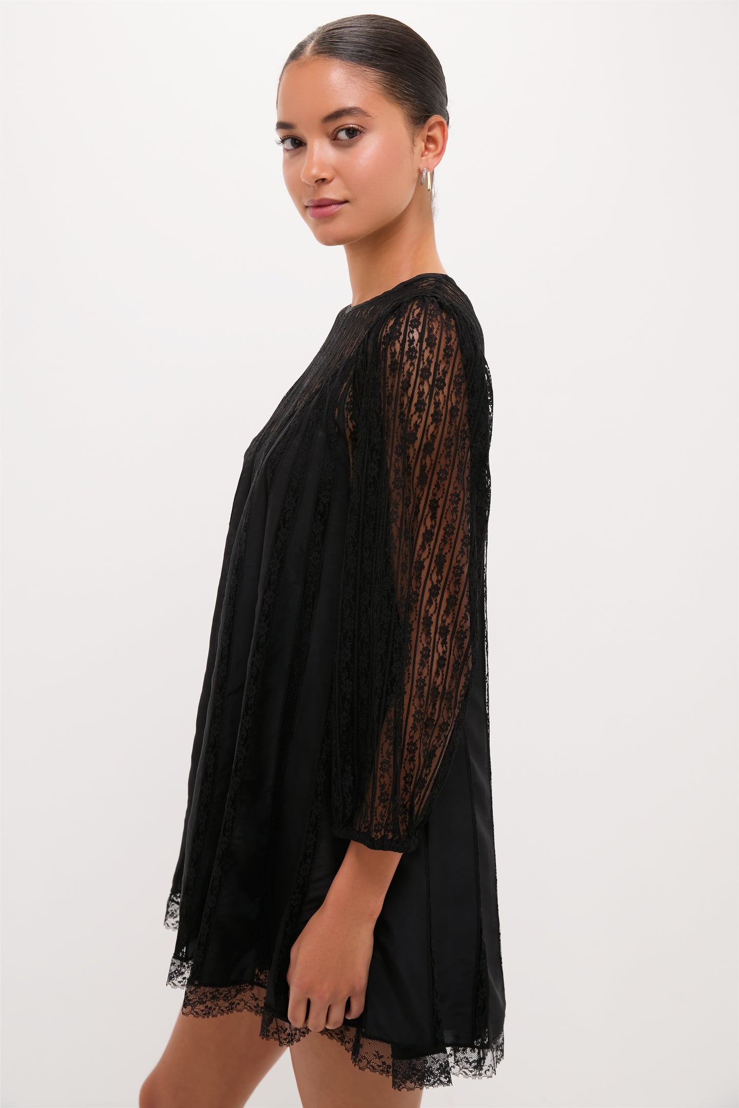 Black Keepsake Lace Shift Dress