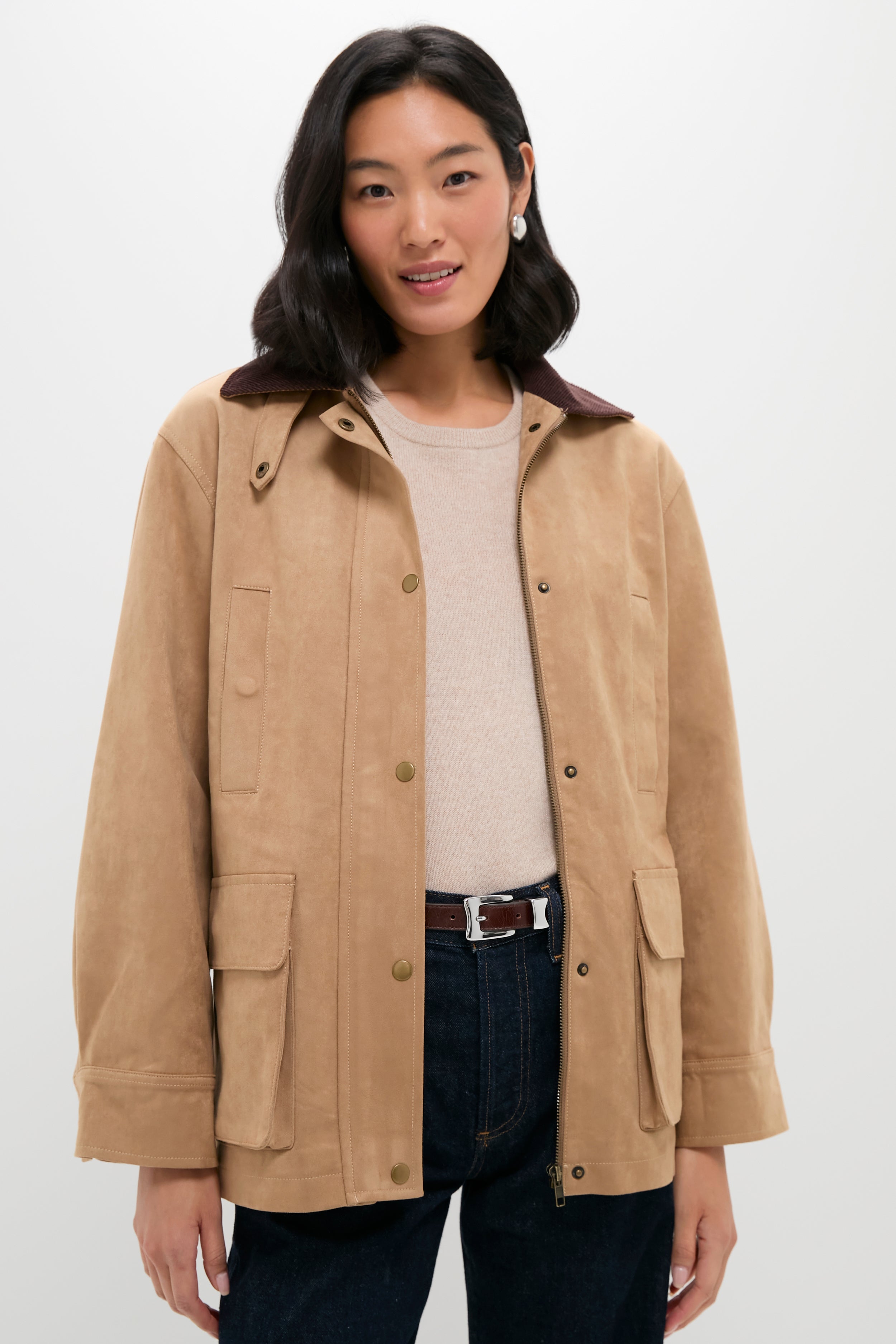 Vegan Suede Barnaby Barn Jacket | Tuckernuck