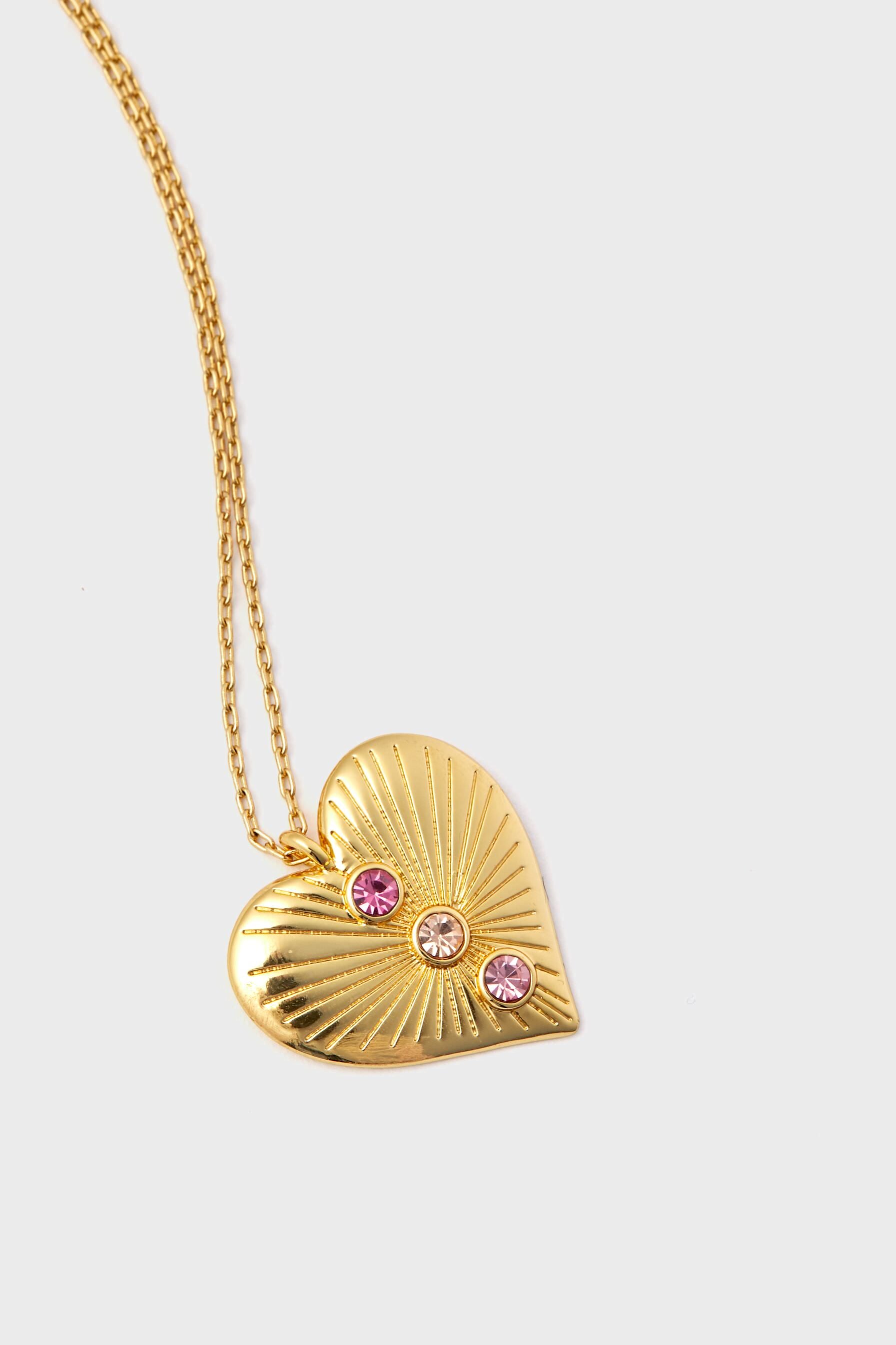 Gold Bezel Stones Pendant Necklace
