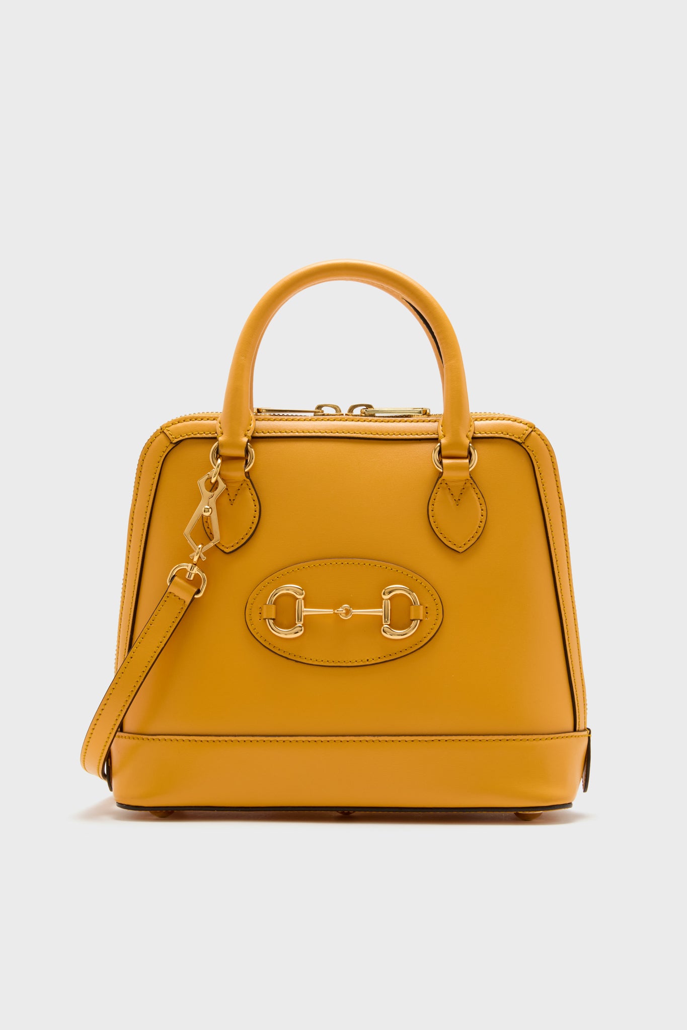 Gucci Orange Horsebit 1955 Small Handle Bag