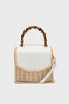 White and Natural Charli Box Bag