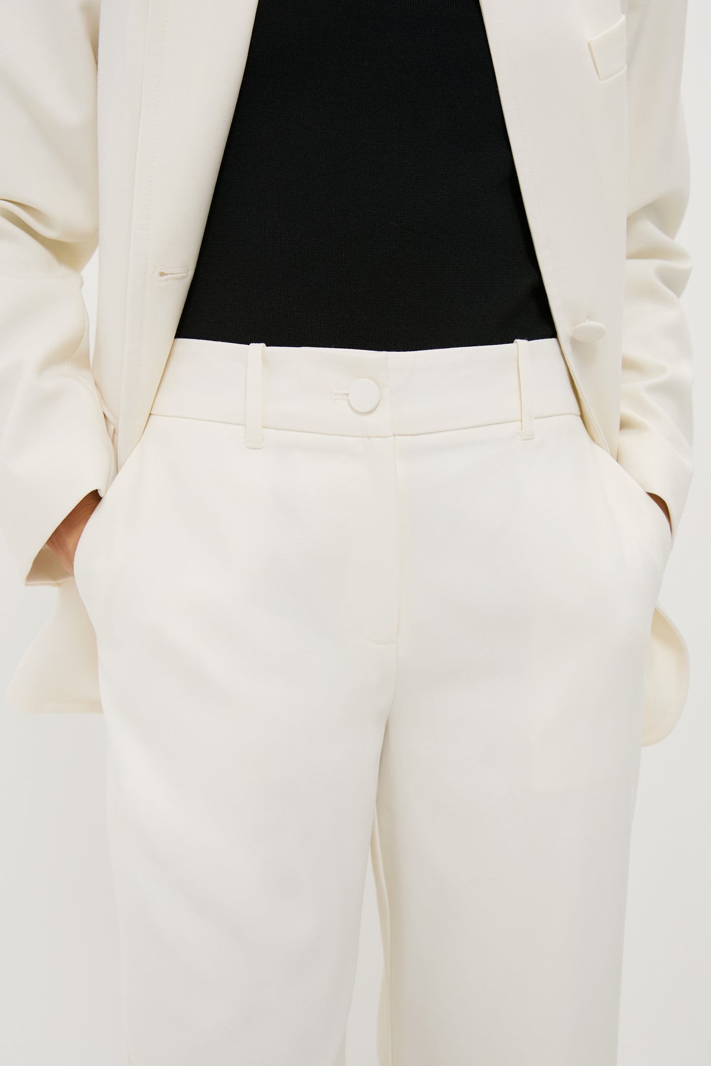 Cream Wool Watson Pants