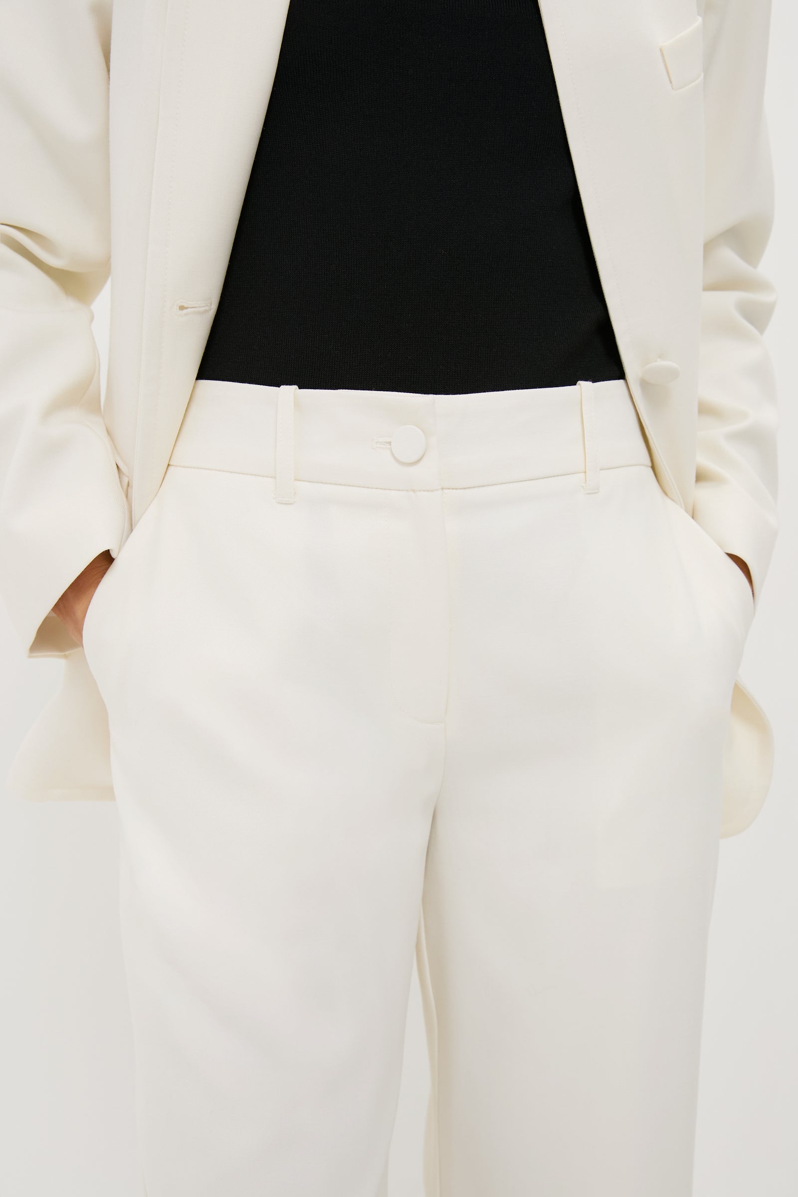 Cream Wool Watson Pants