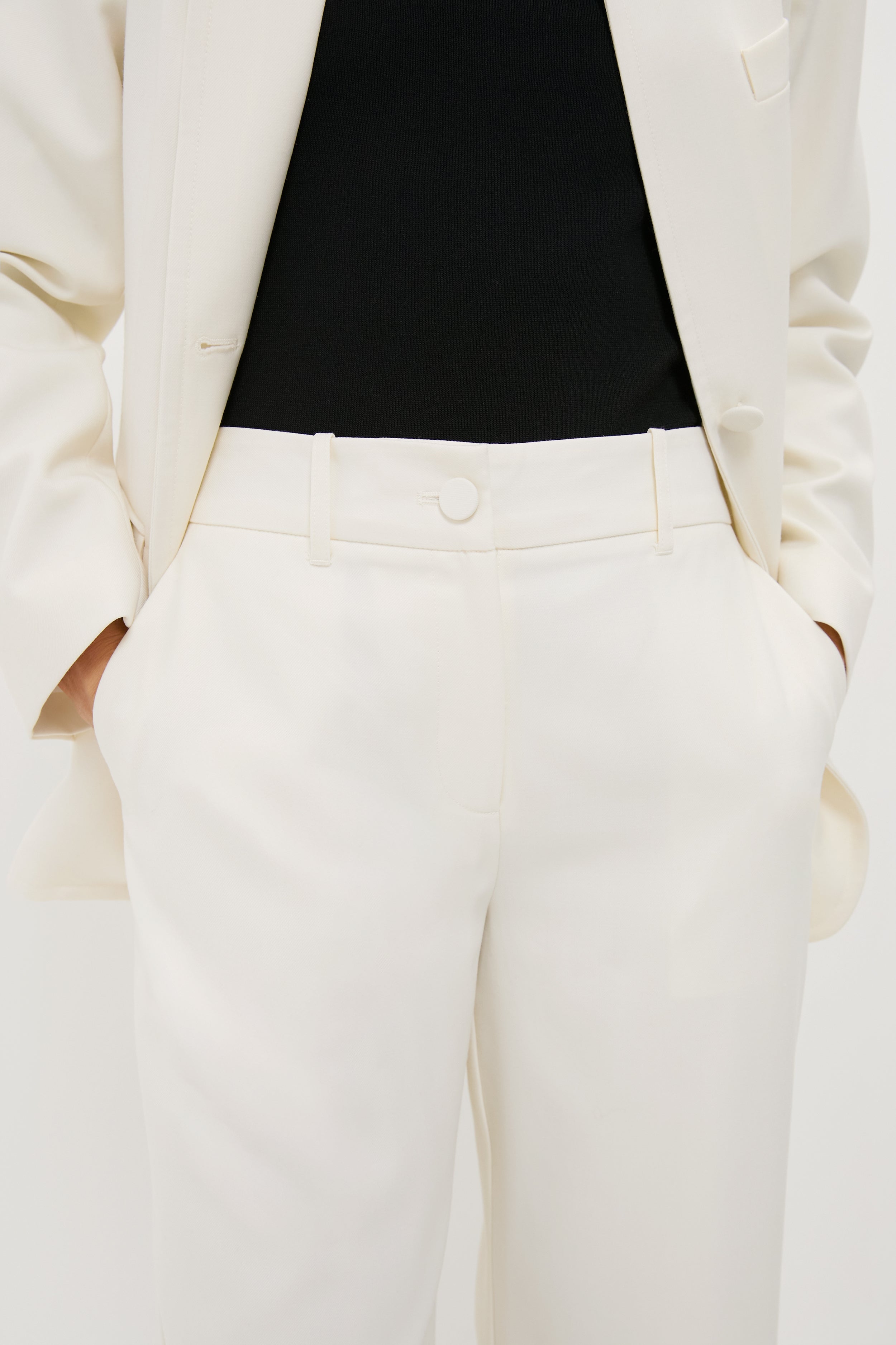 Cream Wool Watson Pants