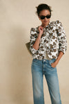 Brown & Blue Floral Skye Quilted Jacket
