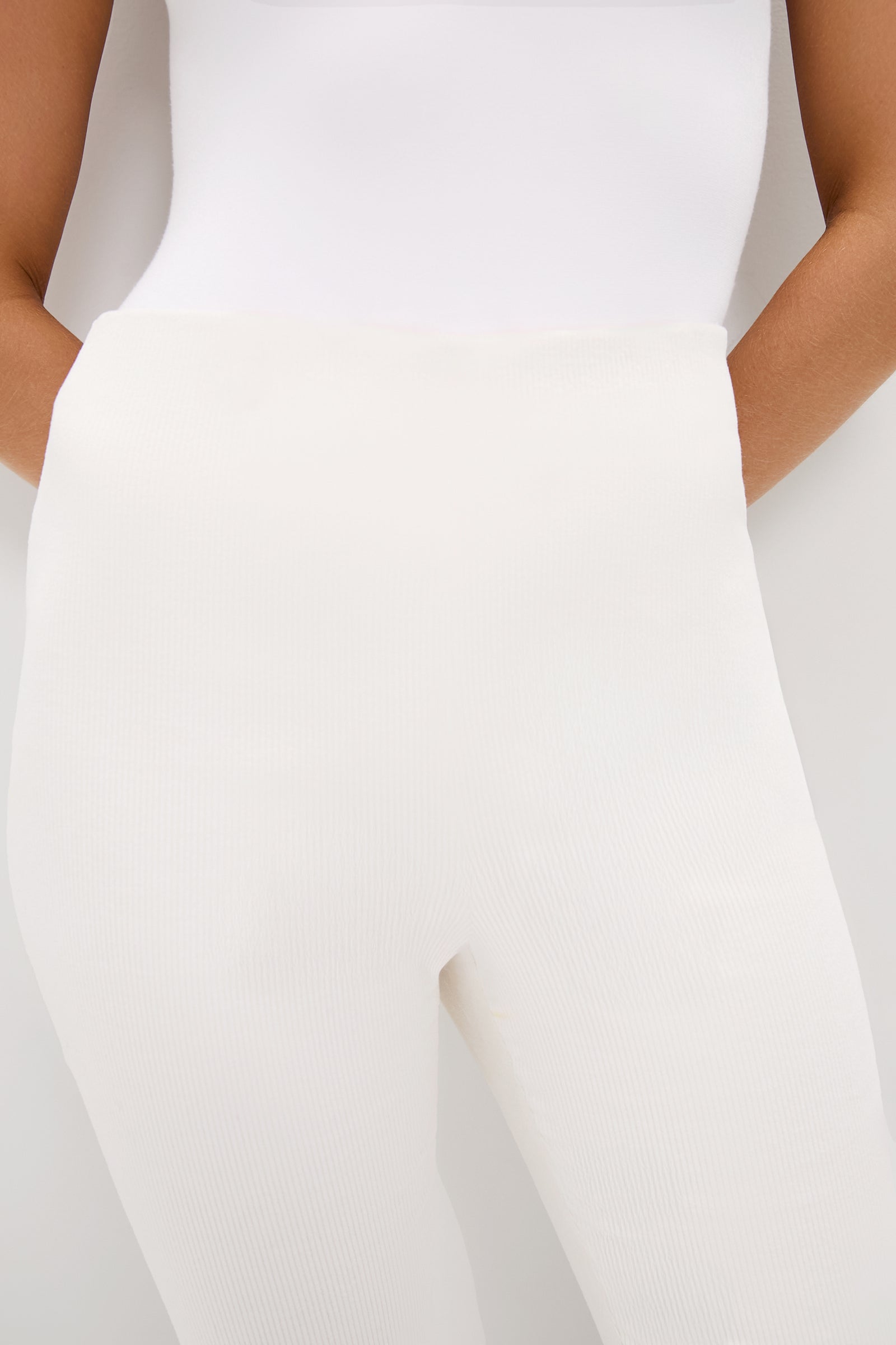 Winter White Corduroy Ashford Pants