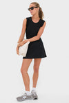 Black Ruffle Performance Jersey Lea Tank