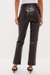 Deep Brown Recycled Leather Bruno Pant
