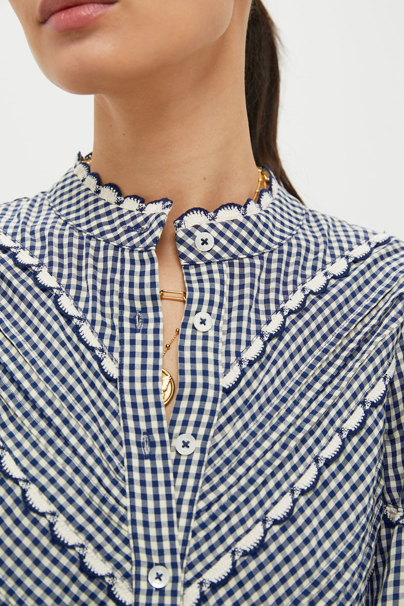 Navy Gingham Jolene Dress