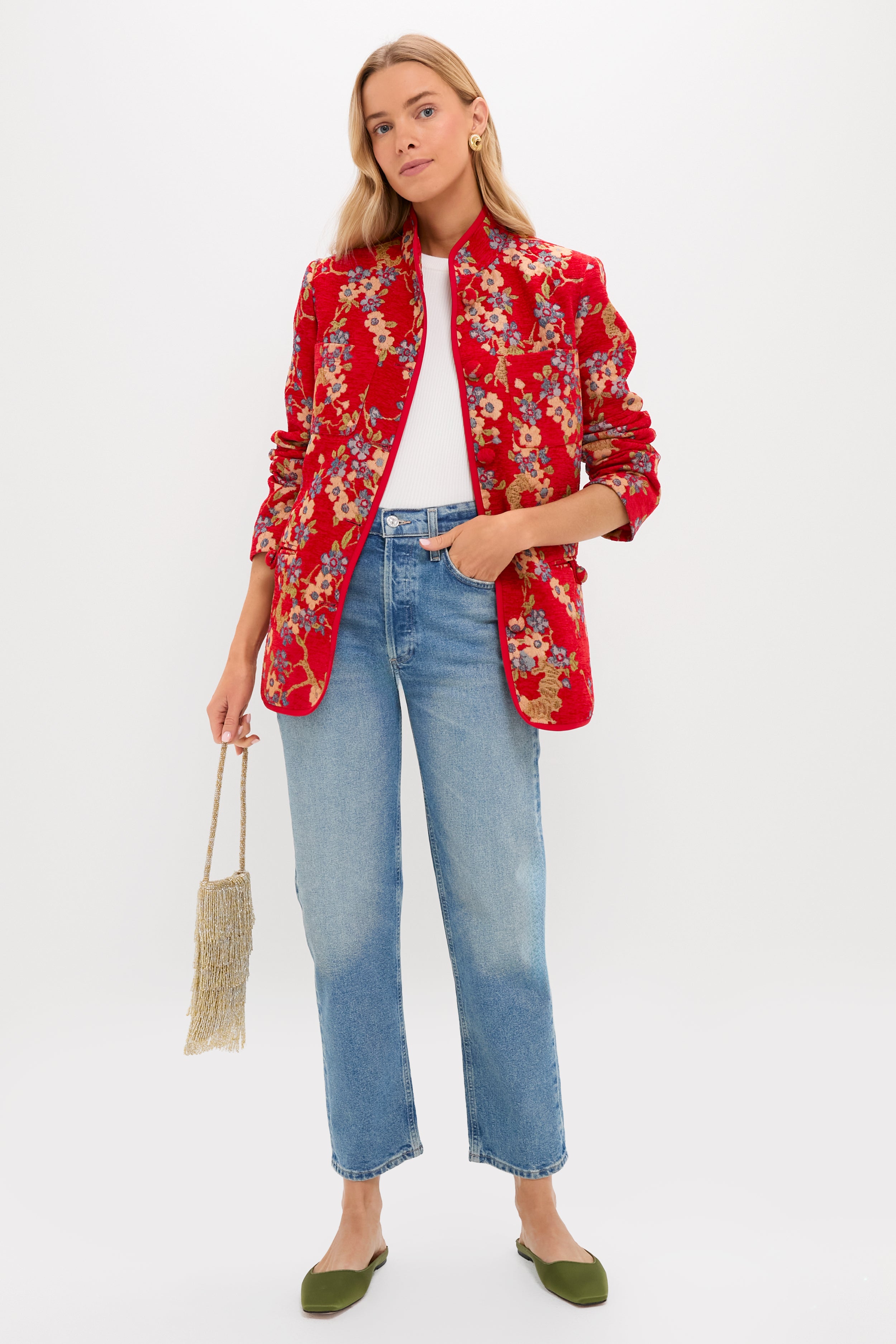 Sakura Blossom Chenille Jacquard Harrison Jacket | Tuckernuck