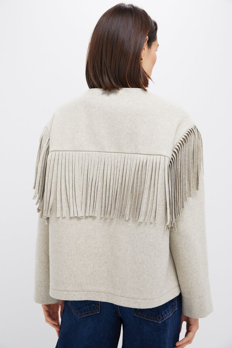 Melange Gray Fringe Purcell Jacket