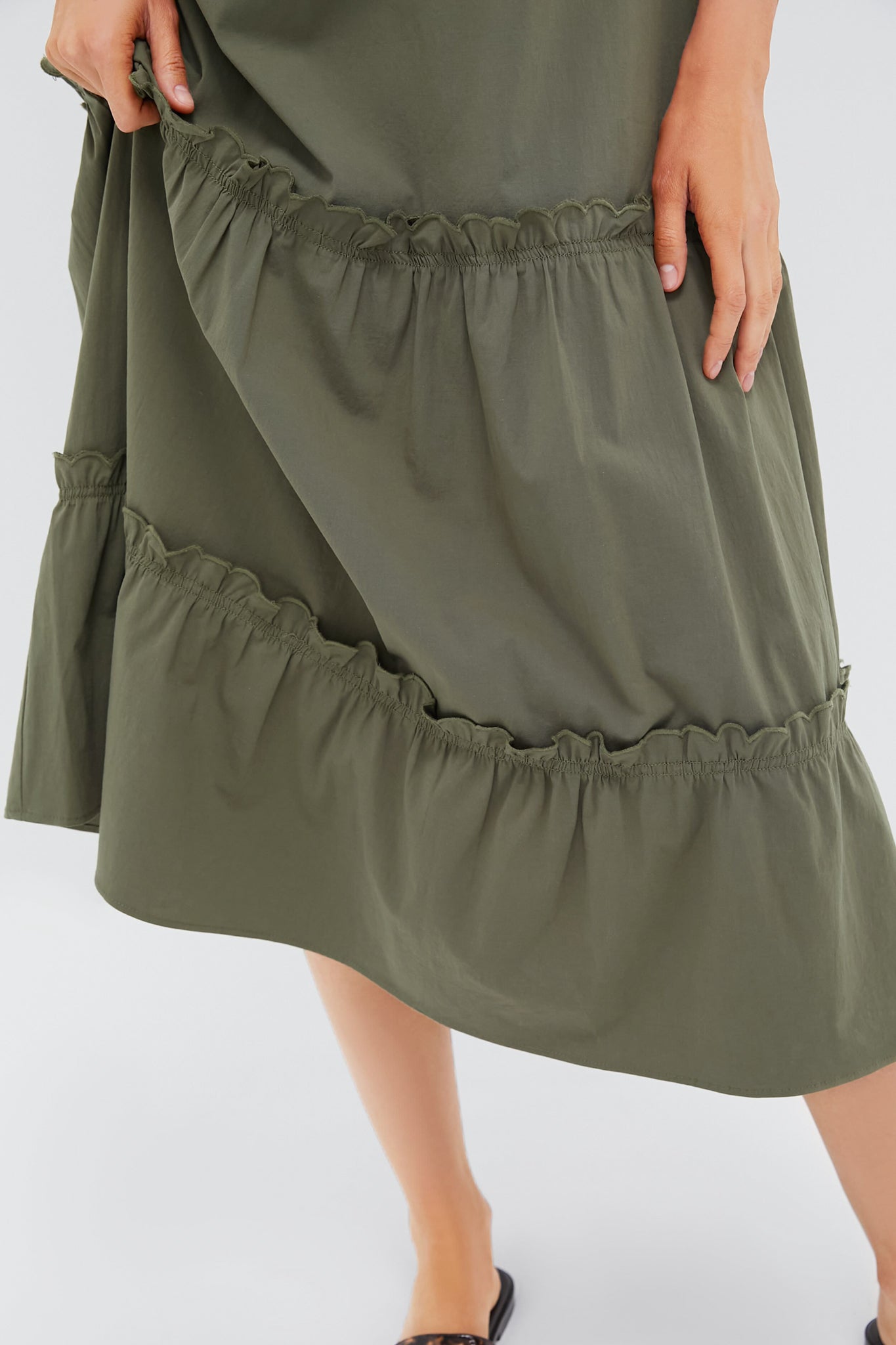 Olive Green Selena Maxi Dress Pomander Place Olive Green / M Olive Green Selena Maxi Dress Pomander Place Olive Green / M
