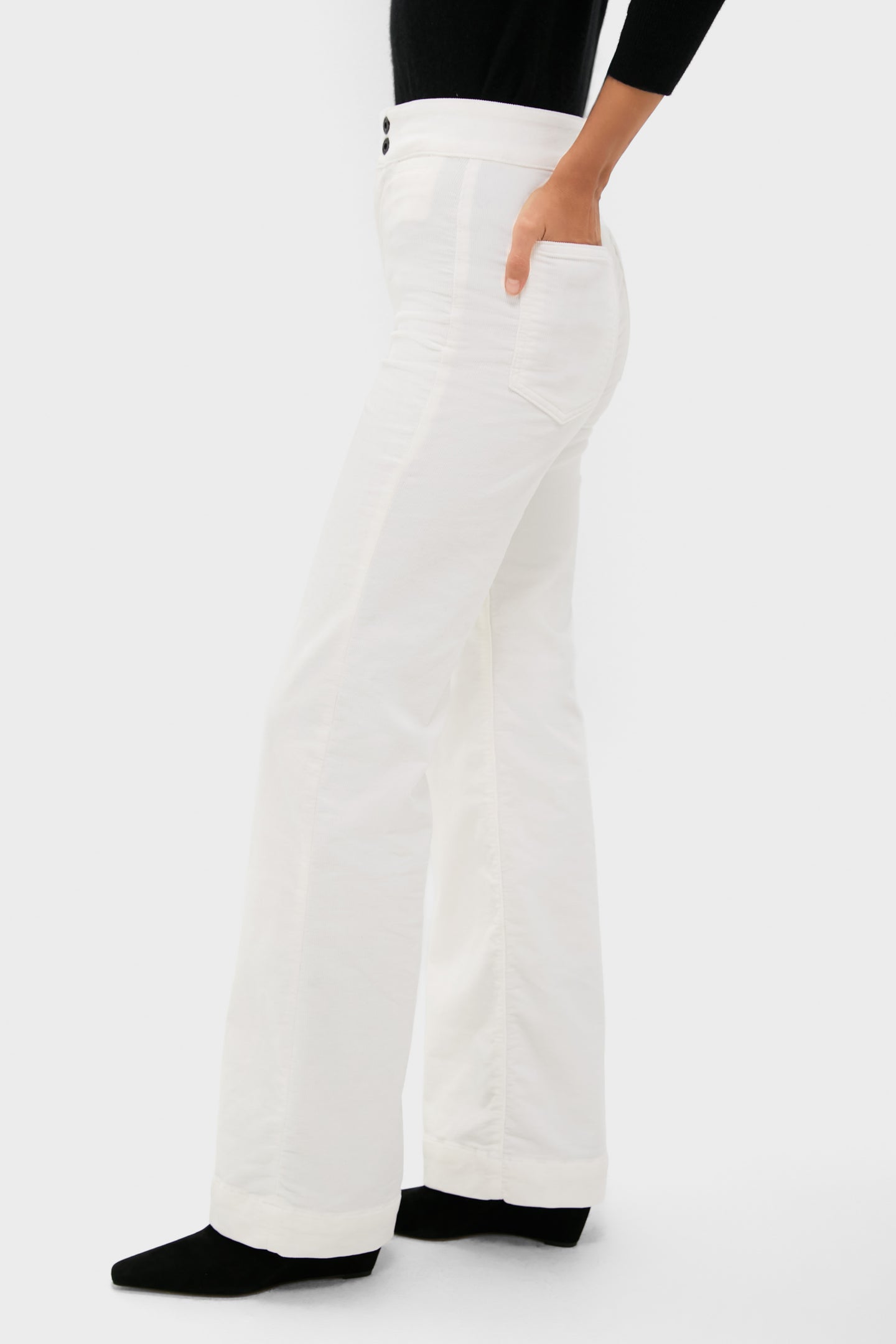 Eggshell Brighton Corduroy Wide Leg