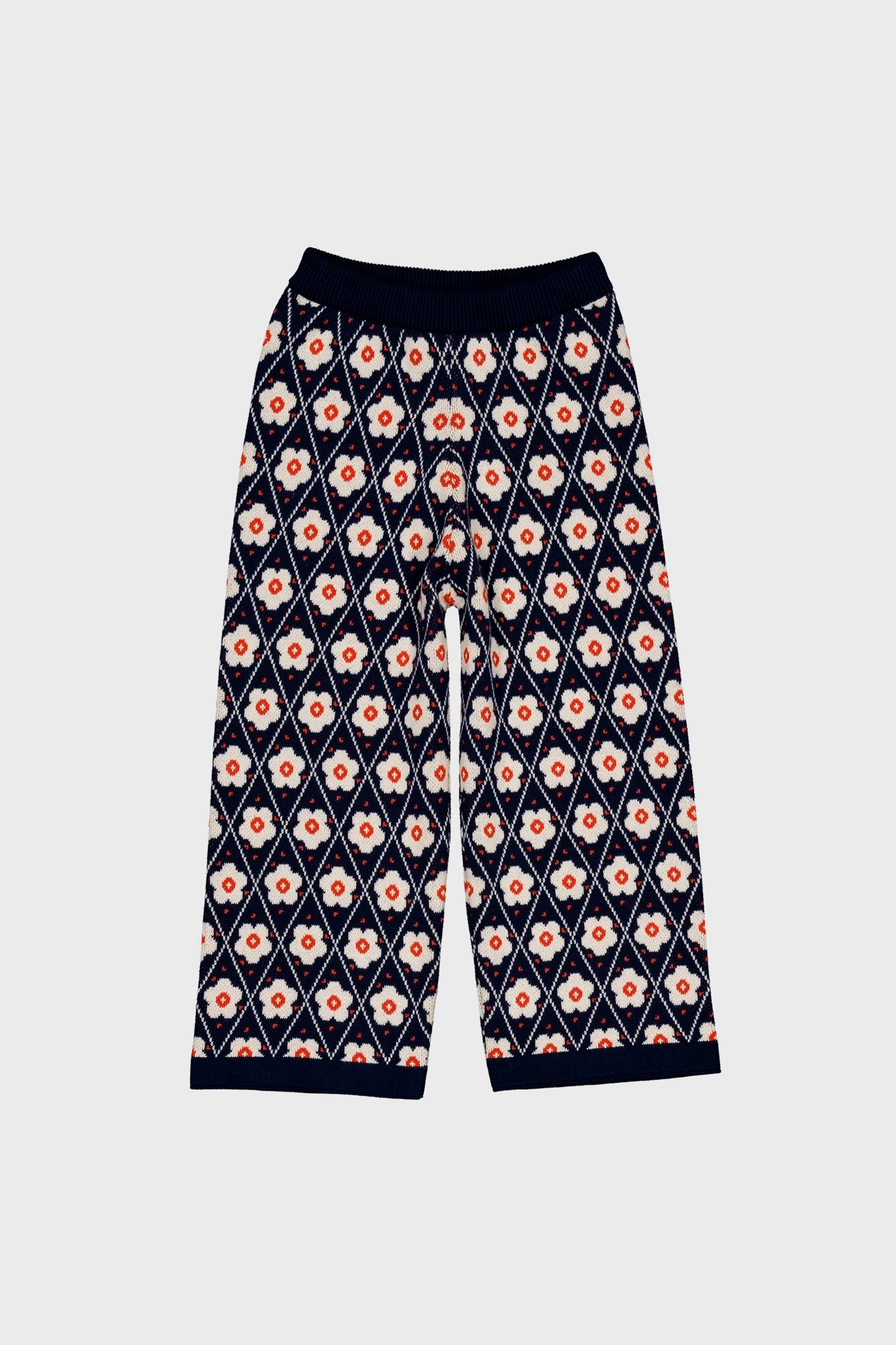 Navy Flower Mathilda Pants