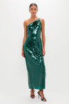 Emerald Sequin Isa Maxi Dress
