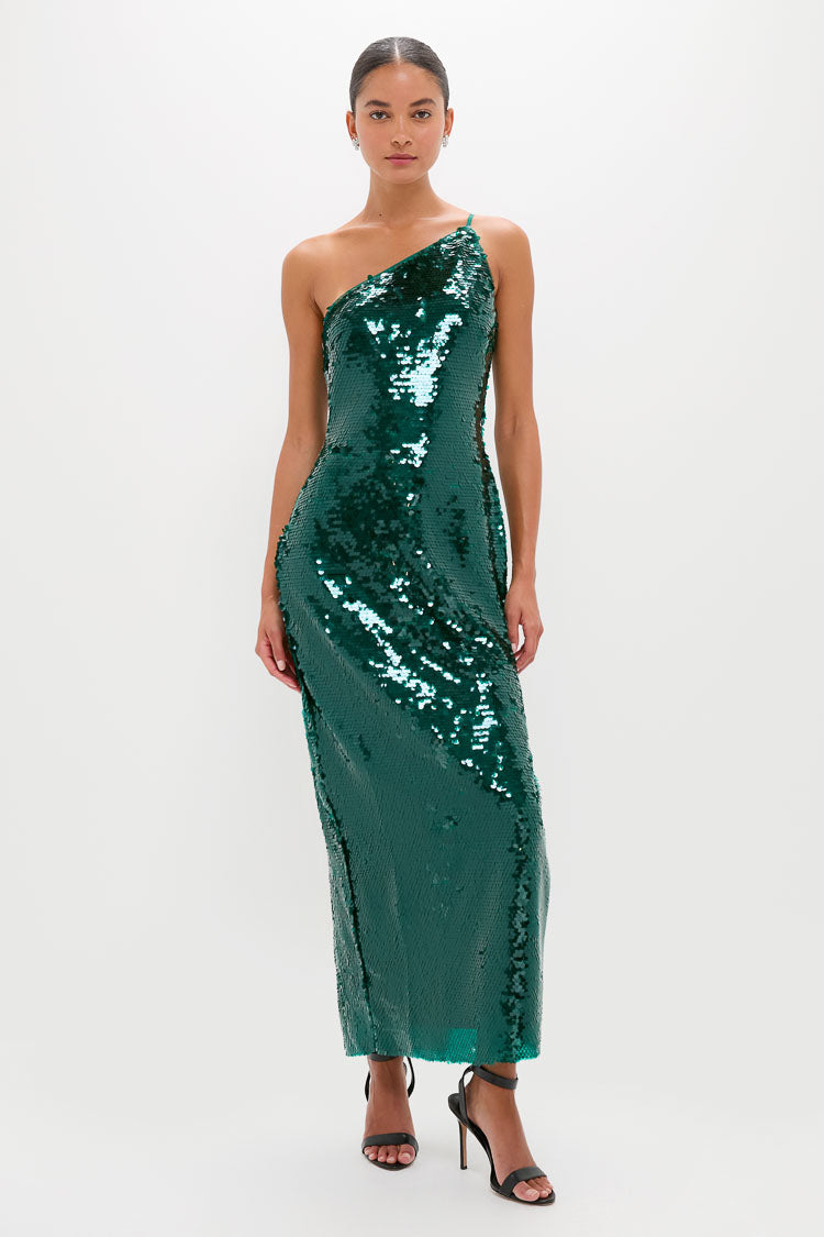 Saylor Emerald Sequin ISA Maxi Dress Emerald / S Saylor Emerald Sequin ISA Maxi Dress Emerald / S