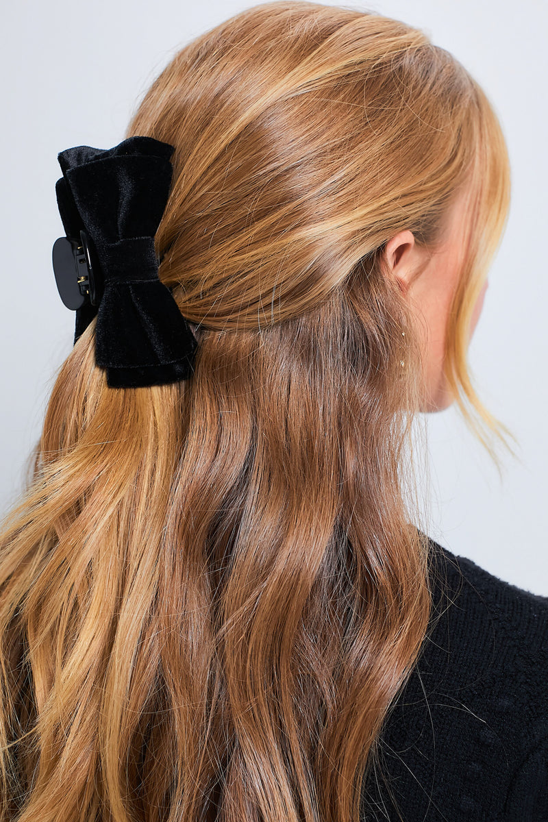 Velvet Bow Claw Clips Set of 2