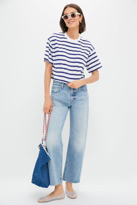 Athens Lexi Mid Rise Bowed Straight