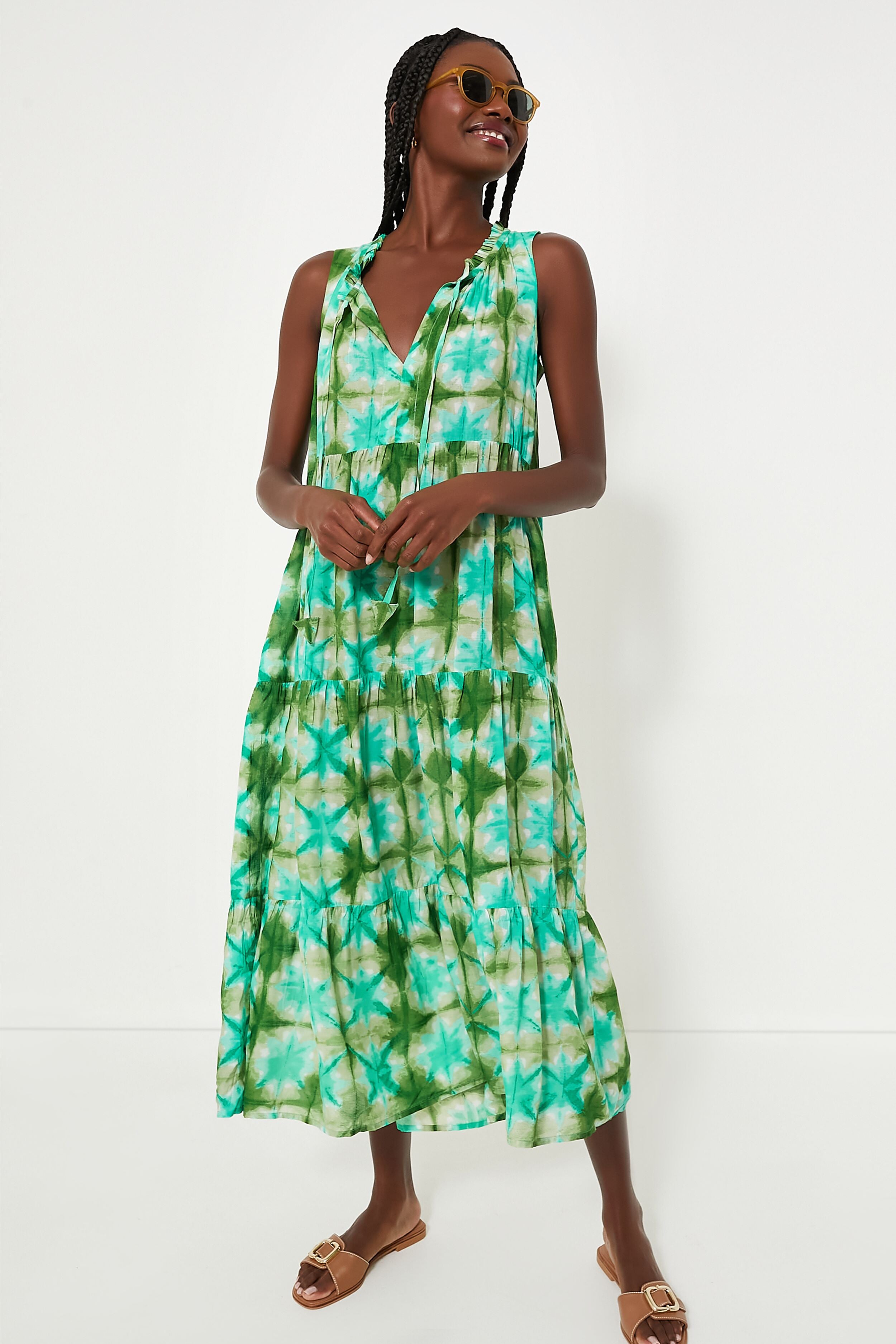 Seafoam Medallion Salty Paloma Caftan | Tnuck Beach