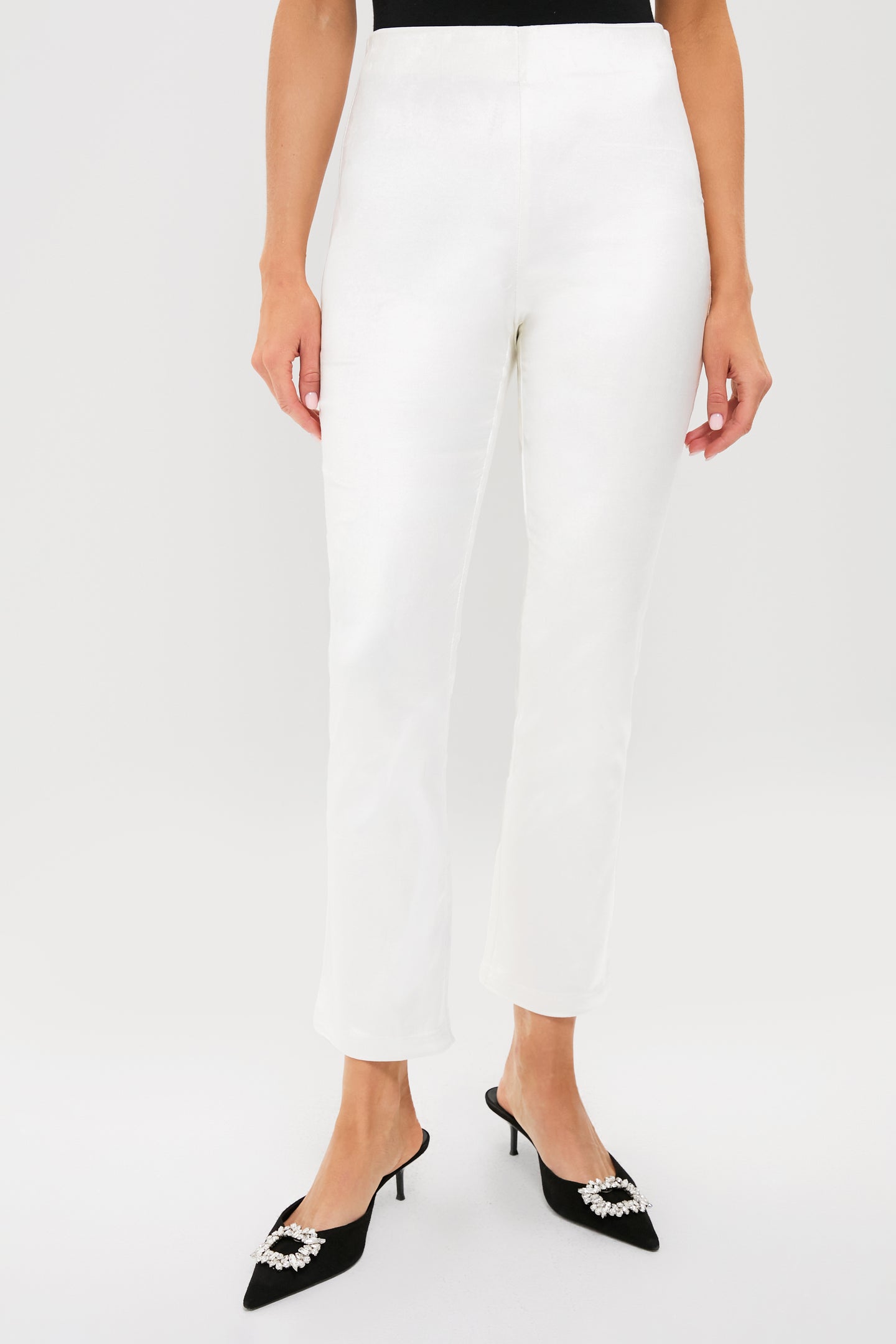 Winter White Velvet Ashford Pants