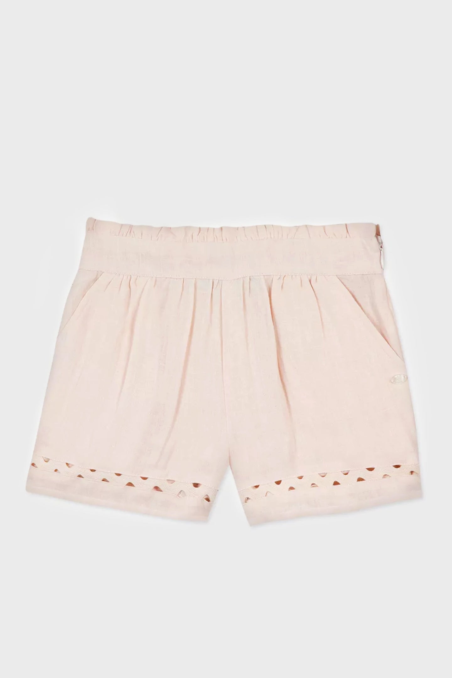 Pale Pink Linen Shorts