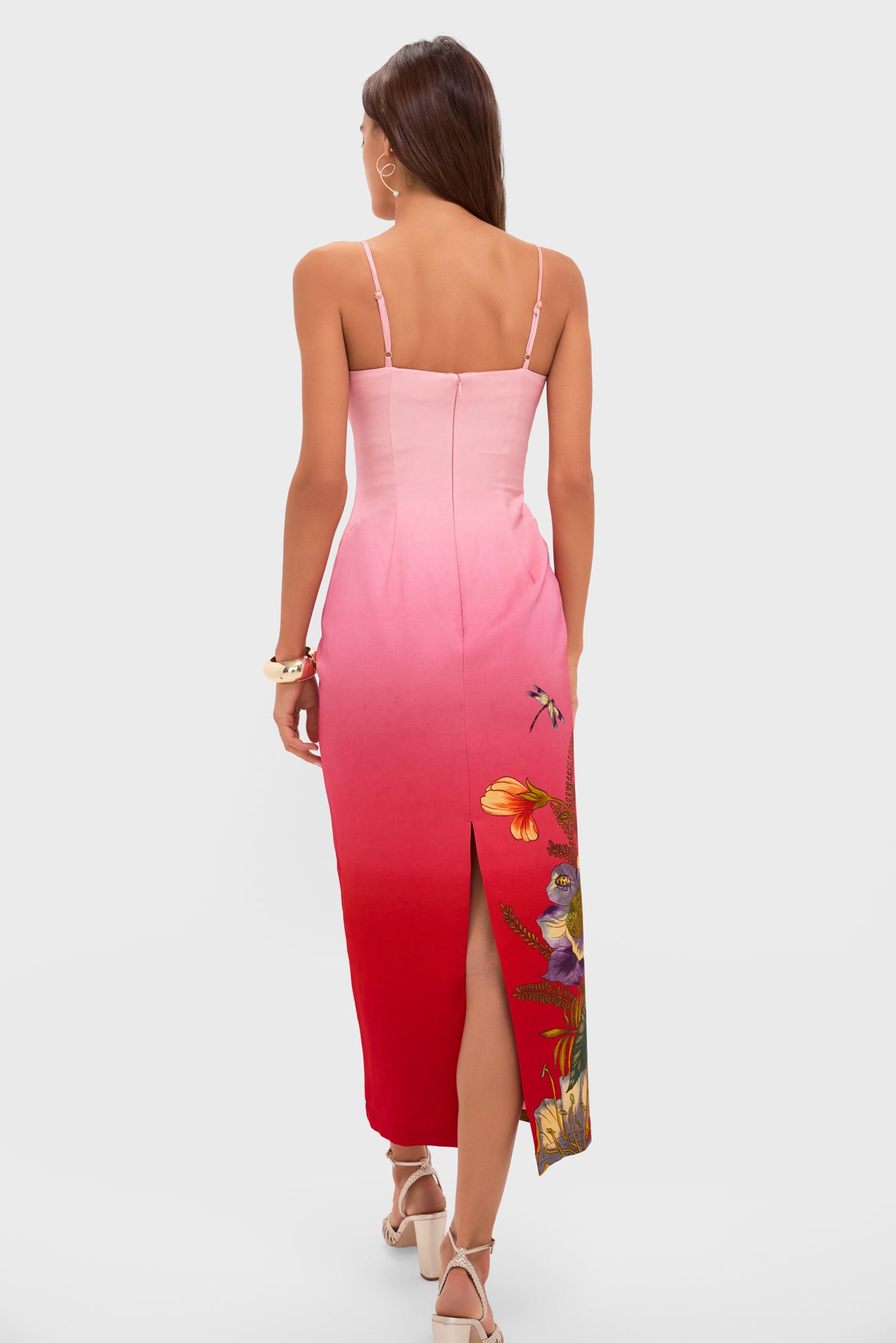 strapless open back dress CONTESSA LONG SLEEVE MIDI DRESS main image 0