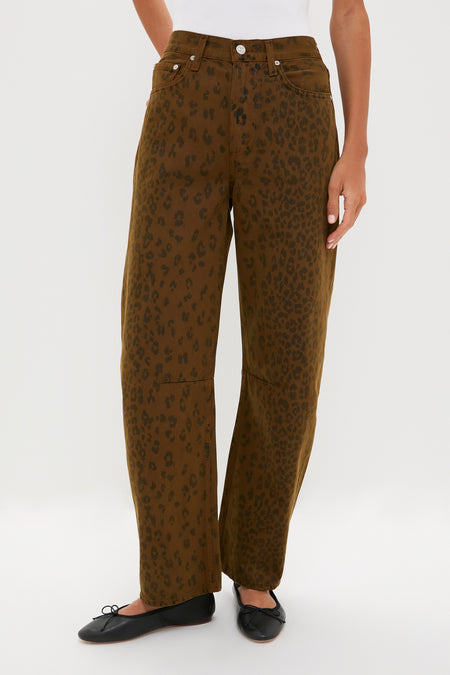 Sepia Cheetah Miro Long Relaxed Jean