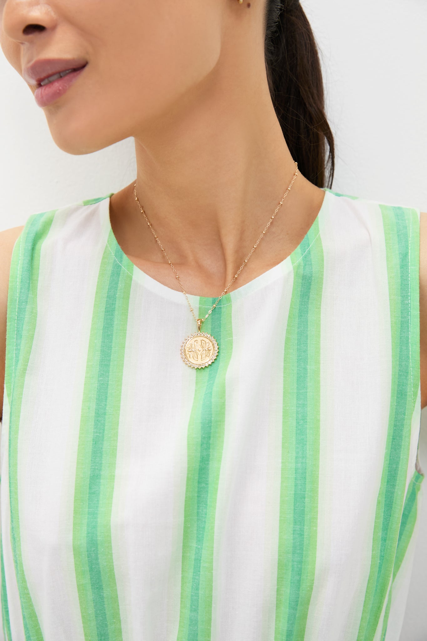 Gold Sisters Forever Petite Embellished Coin