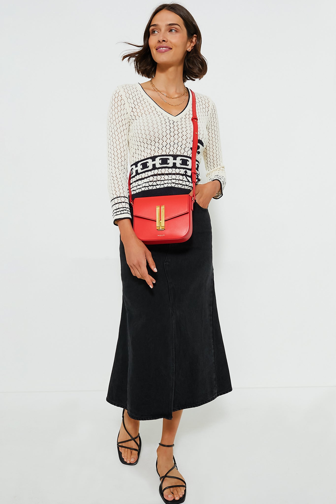 Poppy Red Smooth Small Vancouver Bag