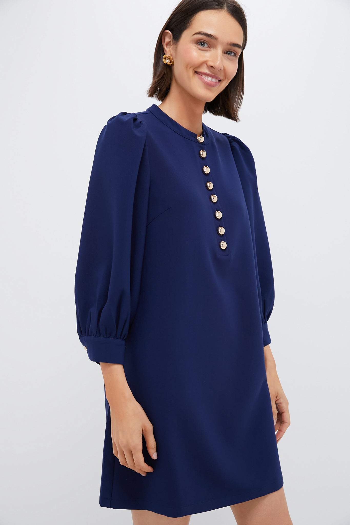 Navy Crepe Samantha Dress