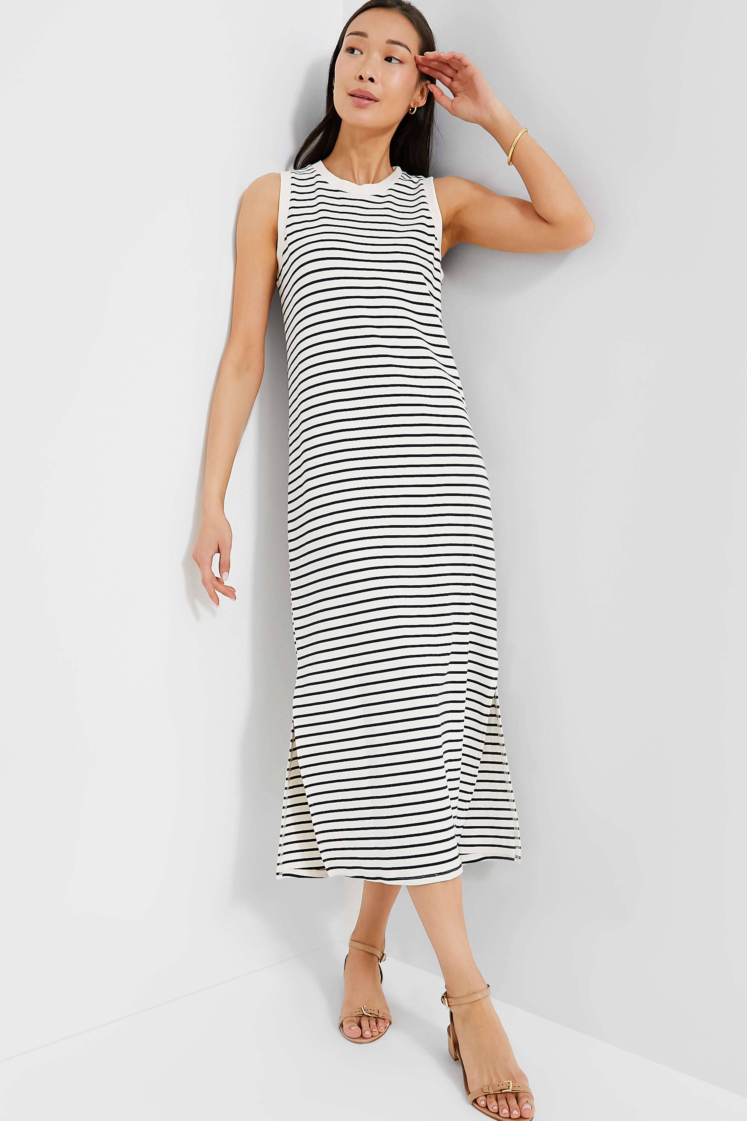 pokey stripe sleeveless cotton maxi dress Pokey Stripe Sleeveless Cotton Maxi Dress (Women)