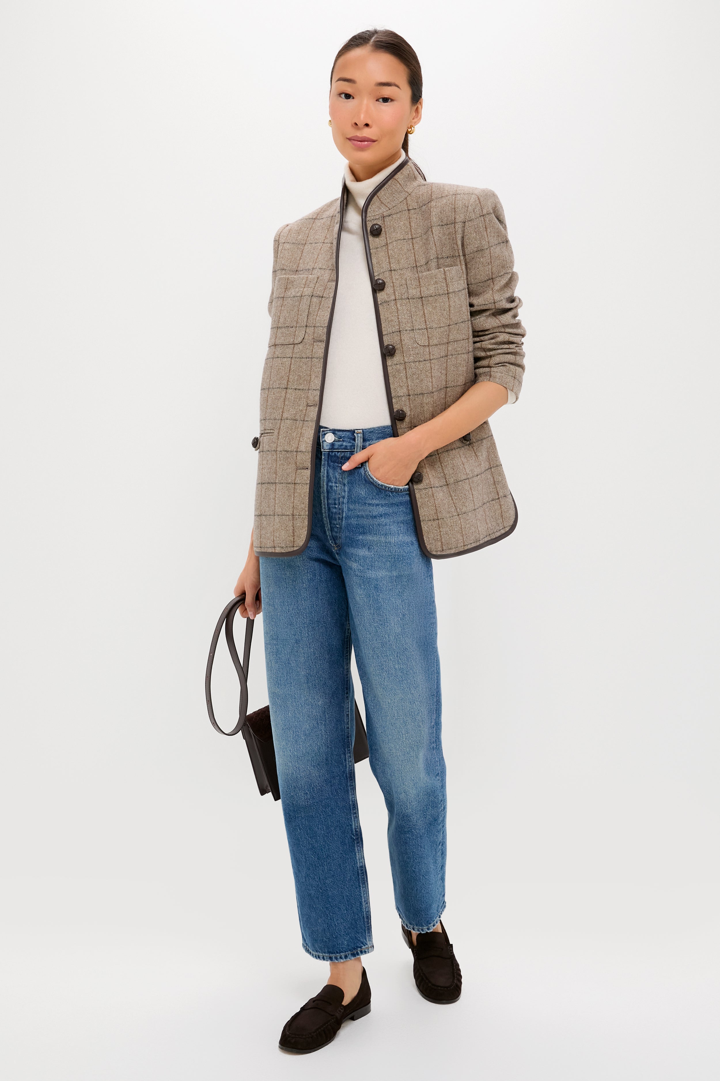 Brown Check Plaid Wool Dalton Jacket | Tuckernuck