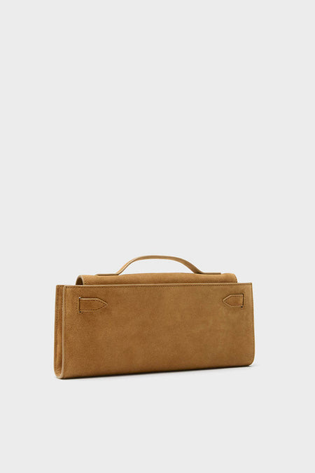 Acorn Suede Veronica Beard Dash Clutch