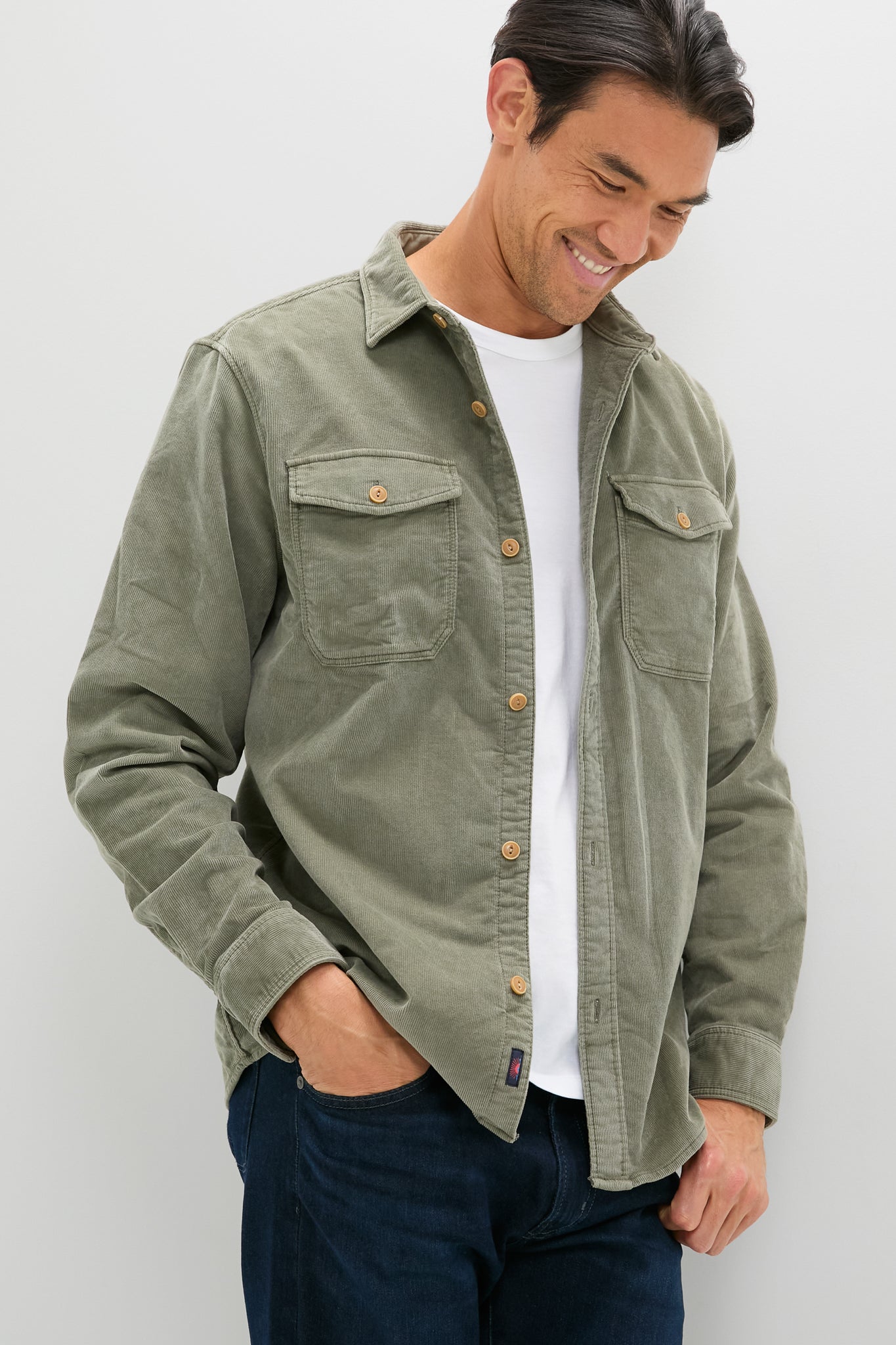 Light Pine Stretch Terry Work Shirt