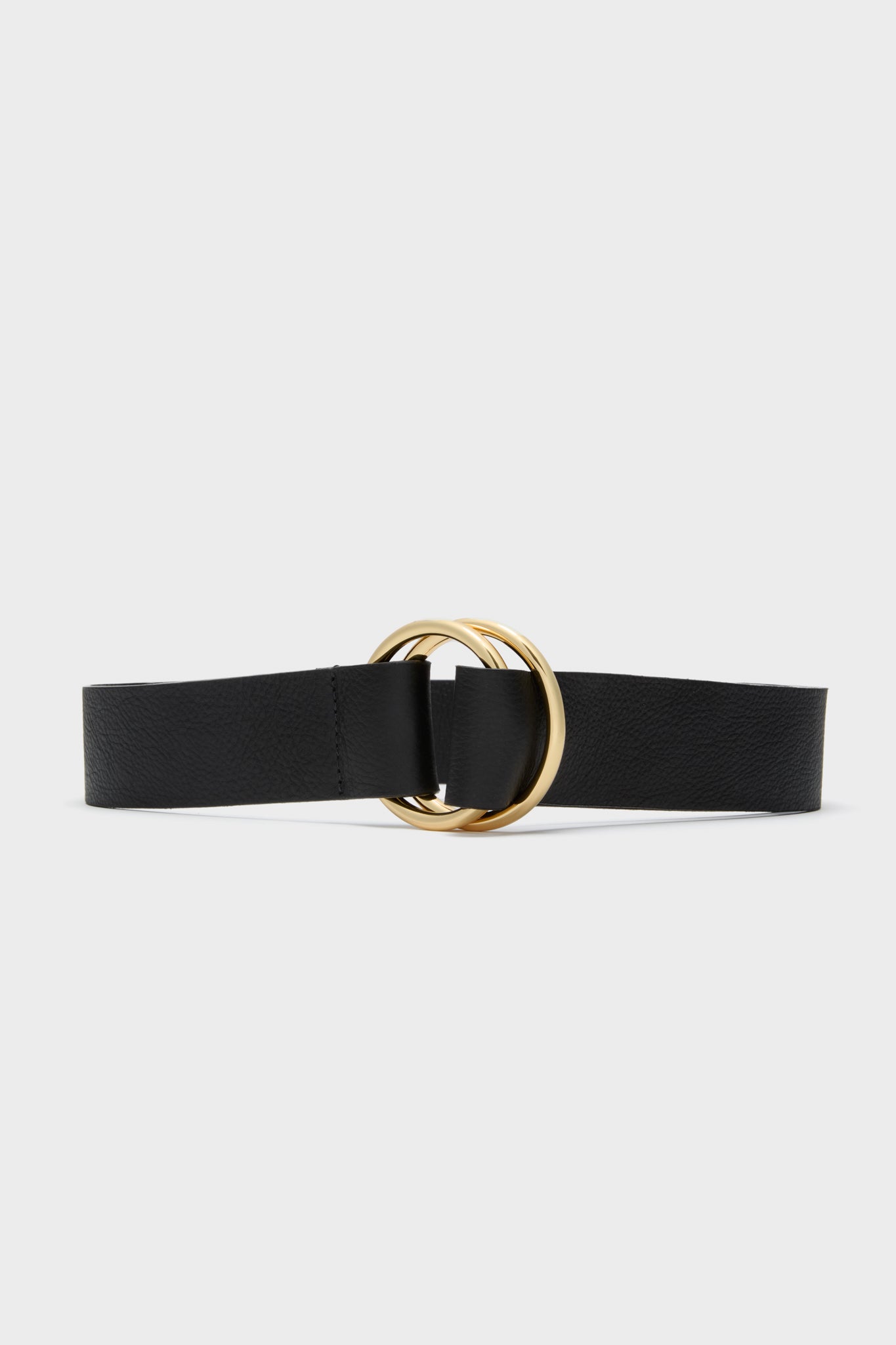 Tuckernuck Black Belt with Gold Buckle Skinny Karung Belt with Long Gold Buckle - w.kleinberg main image 3