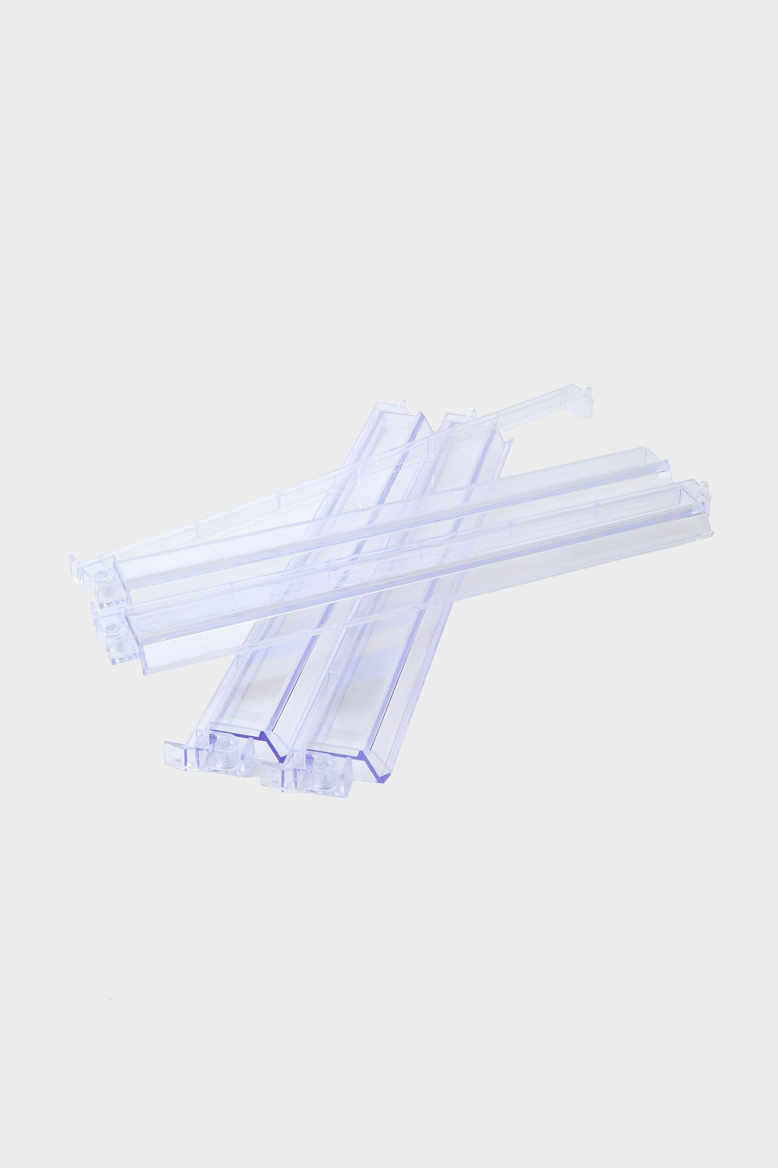 Clear Acrylic Rack and Pusher Set - classic, high-end Mahjong accessories, effortlessly enhancing gameplay with durable, snap-in label holders for a fun and sophisticated experience.