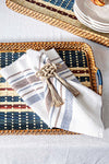 Navy Danish Stripe 18 Tray showcases a classic, high-end design with effortless Scandinavian style, perfect for fun gatherings or breakfast in bed.