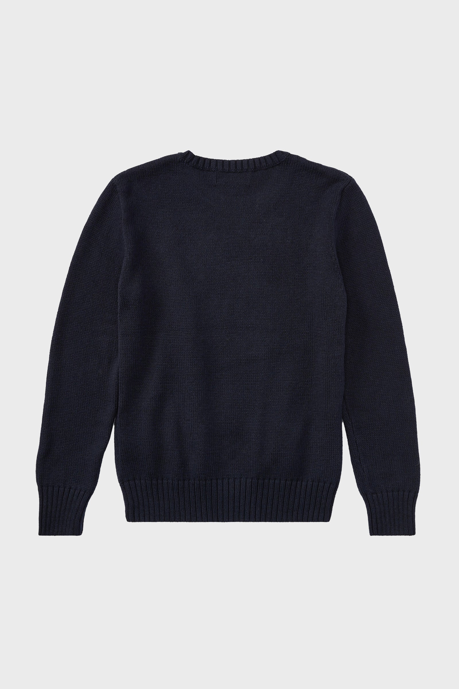Boys Long-Sleeve Flag Bear Crewneck Sweater