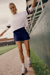 Navy Scallop Performance Jersey Marisa Short
