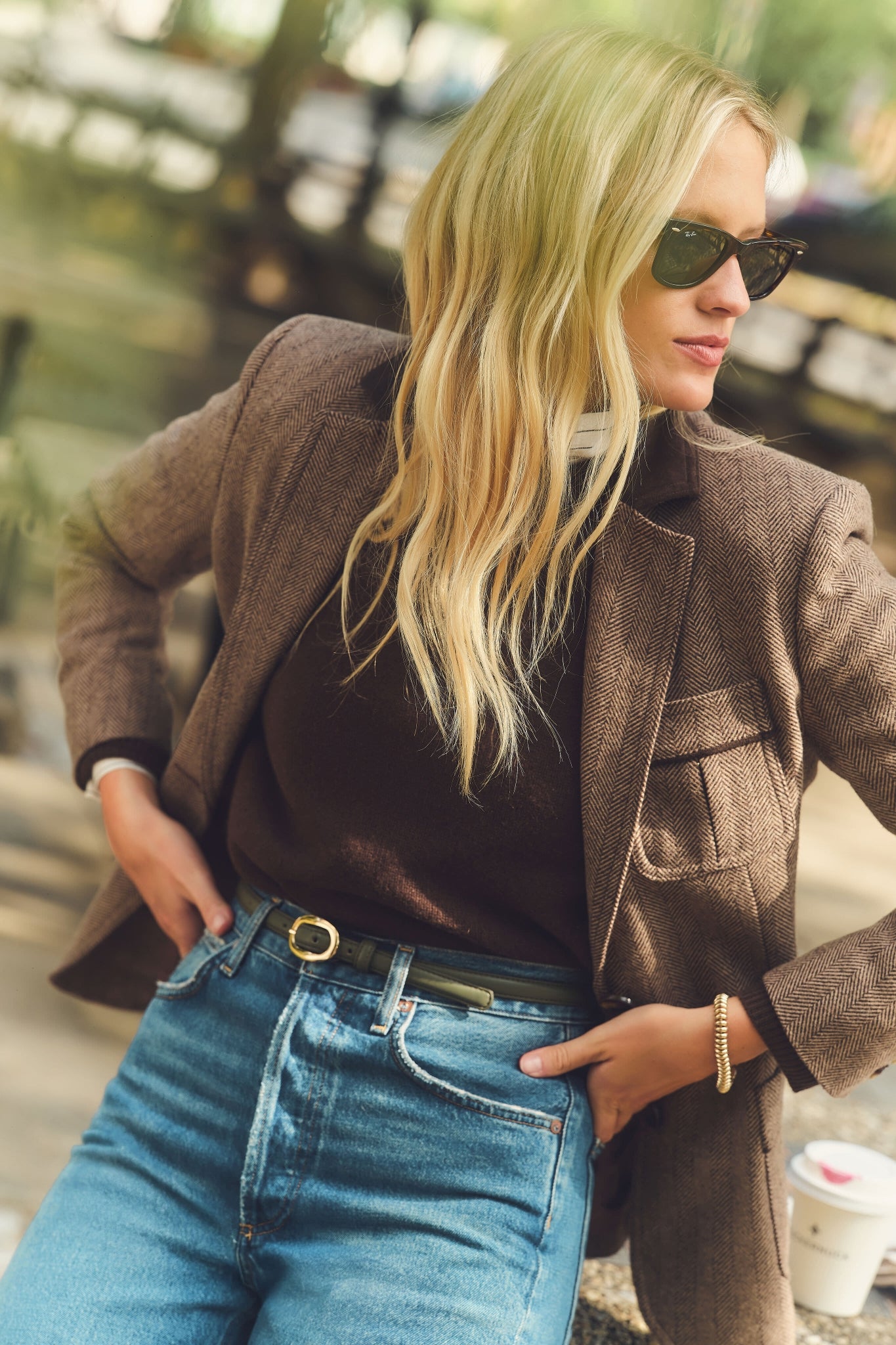 Chestnut Herringbone Cawley Blazer